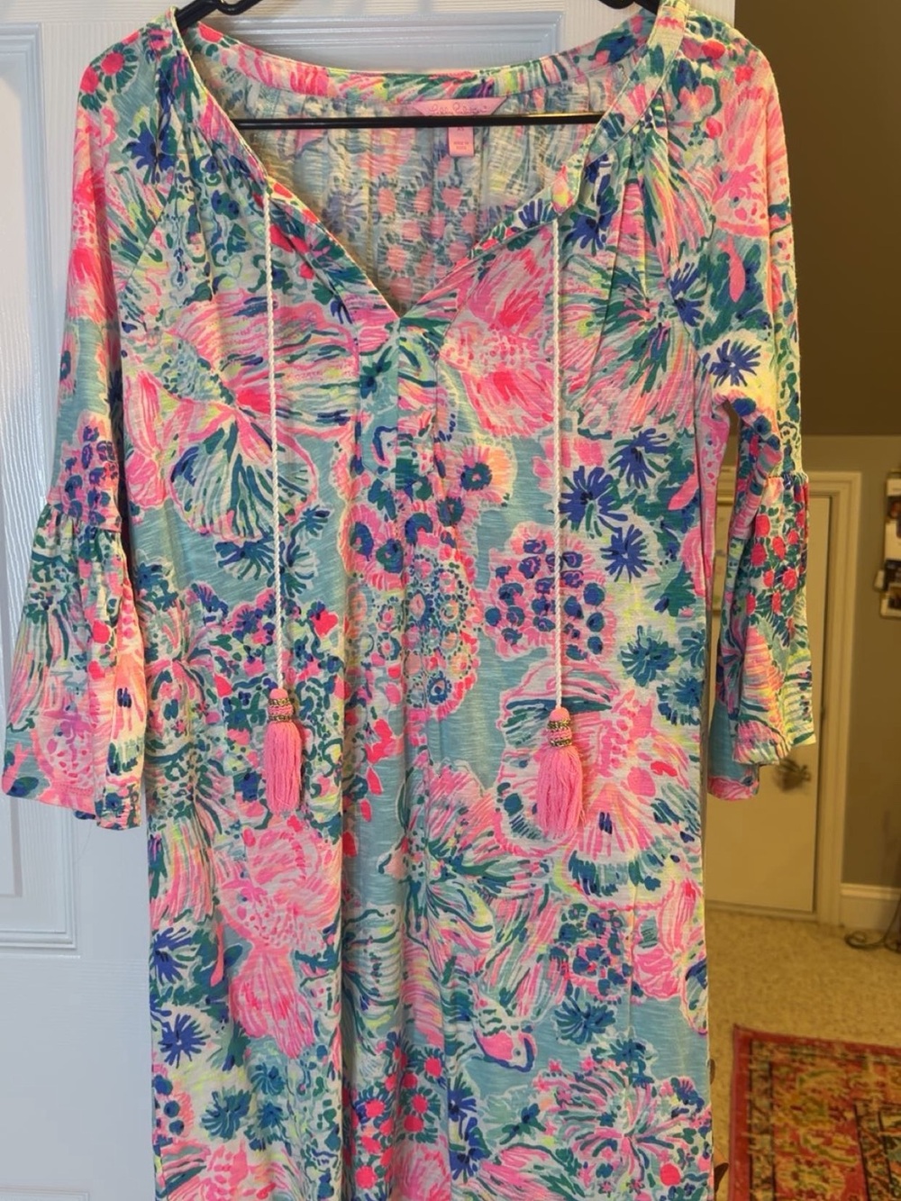 Vibrant lily Pulitzer Dress - Pink & Aqua